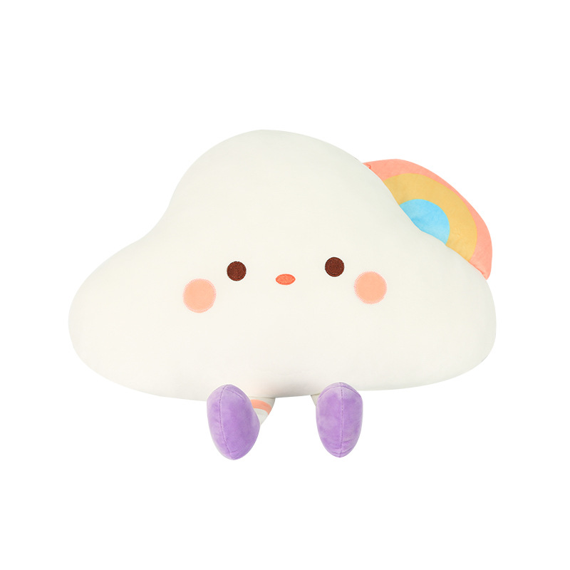 Car Seat Cushion Single Piece Summer Ice Silk Rainbow Cloud Cartoon Cute Lumbar Support AllSeason Universal Goddess Seat Cushion 250910