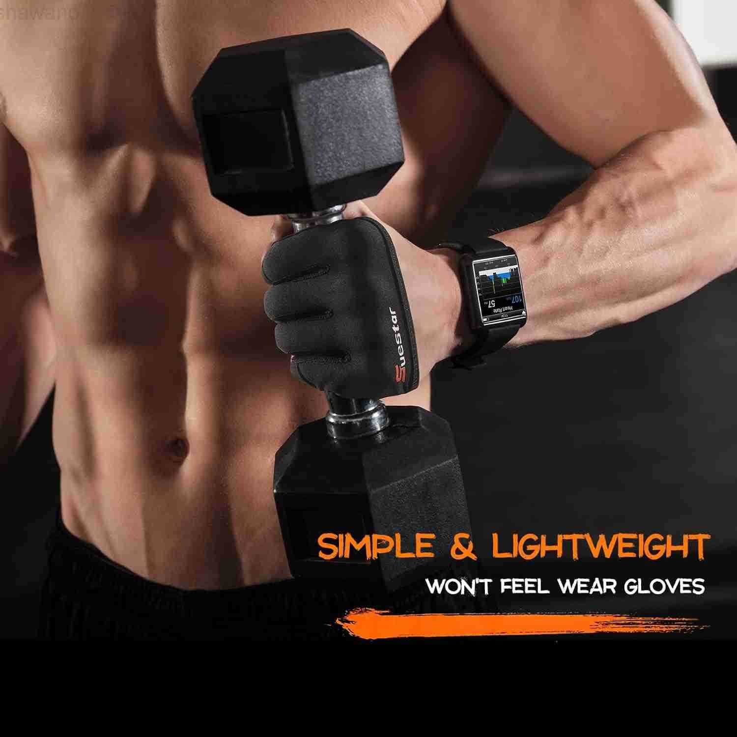 Partial Weight Lifting Gloves 34 Finger Workout Gloves for Men Women Full Palm Protection Silicone Grip Gym for Weightlifting Exercise Fitness Smartwa