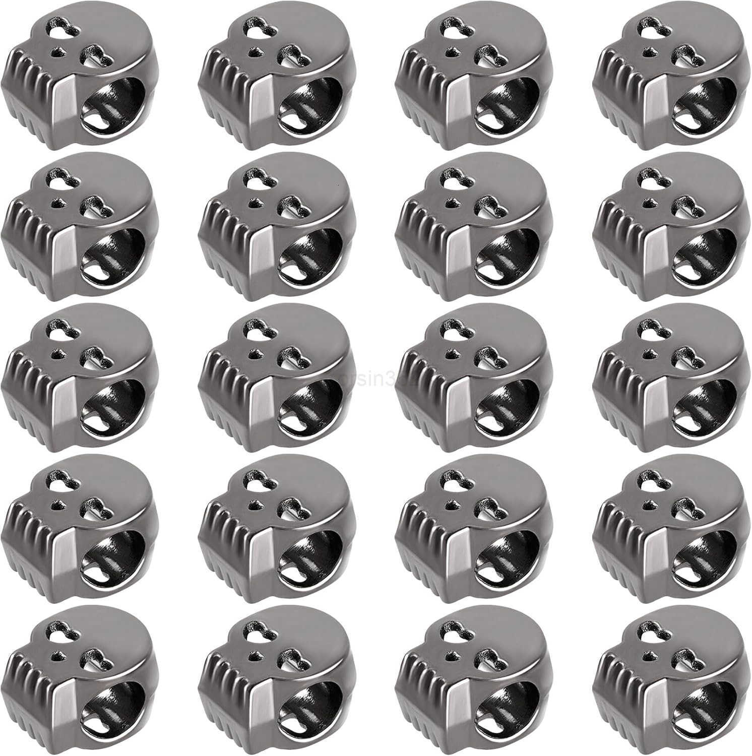 20Pcs 041 Inch Colorful Skull Beads Macroporous Metal Spacer Beads Small Skeleton Wedding Prom Halloween Birthday Charm for Jewelry Necklace Earring M