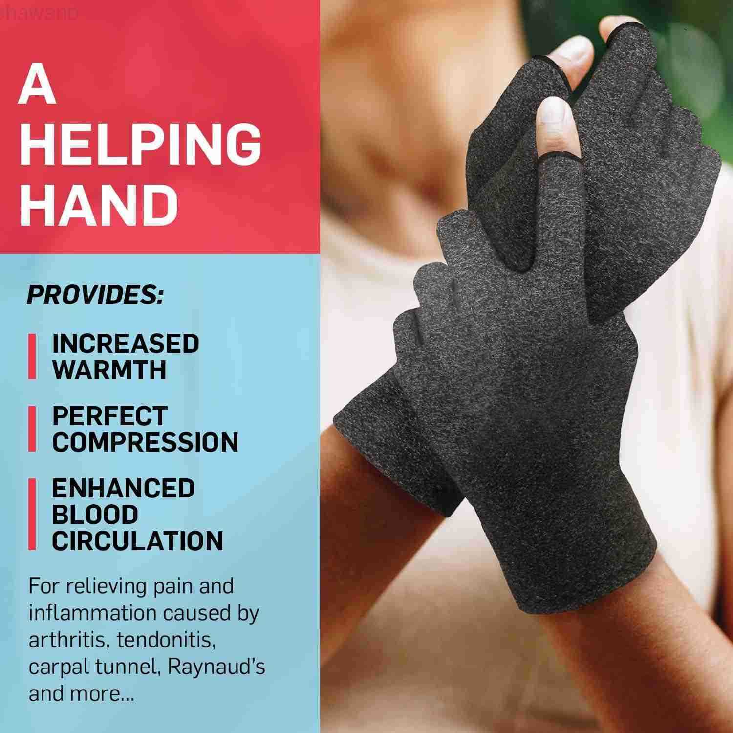 Arthritis Essentials OpenFingertip Arthritis Gloves Compression Gloves for Carpal Tunnel Raynauds Hand Brace Navy MediumW250911