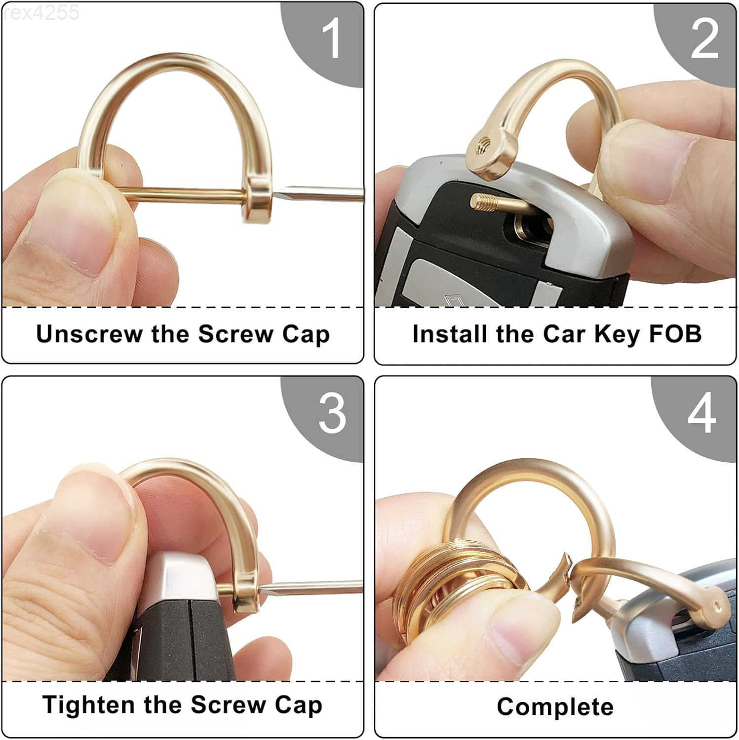 Wristlet KeychainWrist Keychain Car Key Chain with 3 Key RingsD Ring and Slim WalletW250911