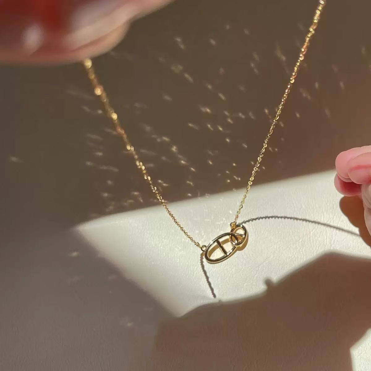 Pure Sier Classic Pig Nose Necklace for Women, Elegant and Versatile, High-End , Niche Style