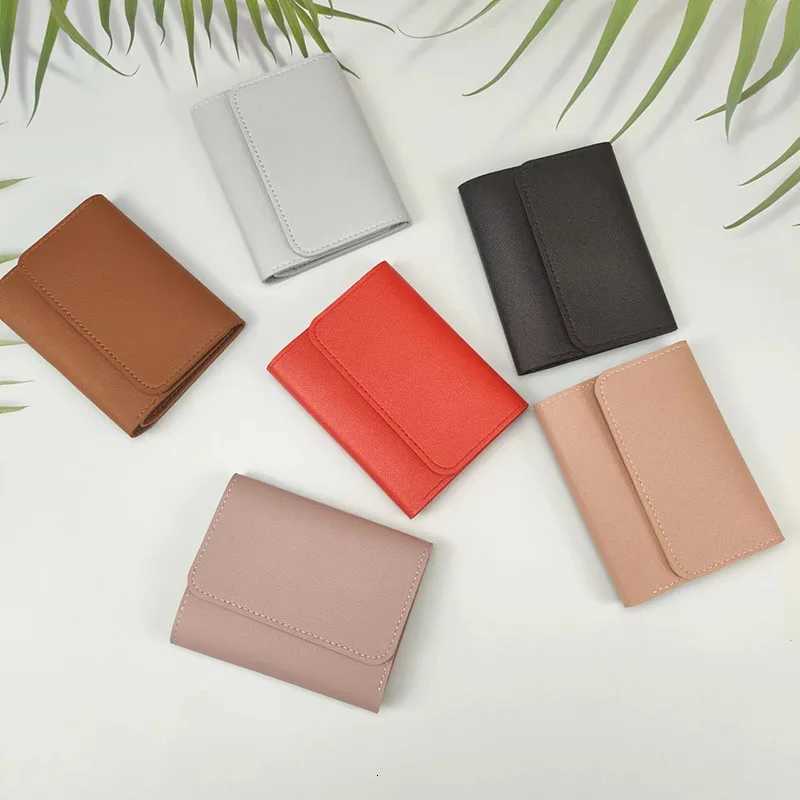 Women Slim Wallet with Card Holder Fold Buckle Small Wallet Portable Bank Card Drivers License Ultra Light Bag 2025 New W250911