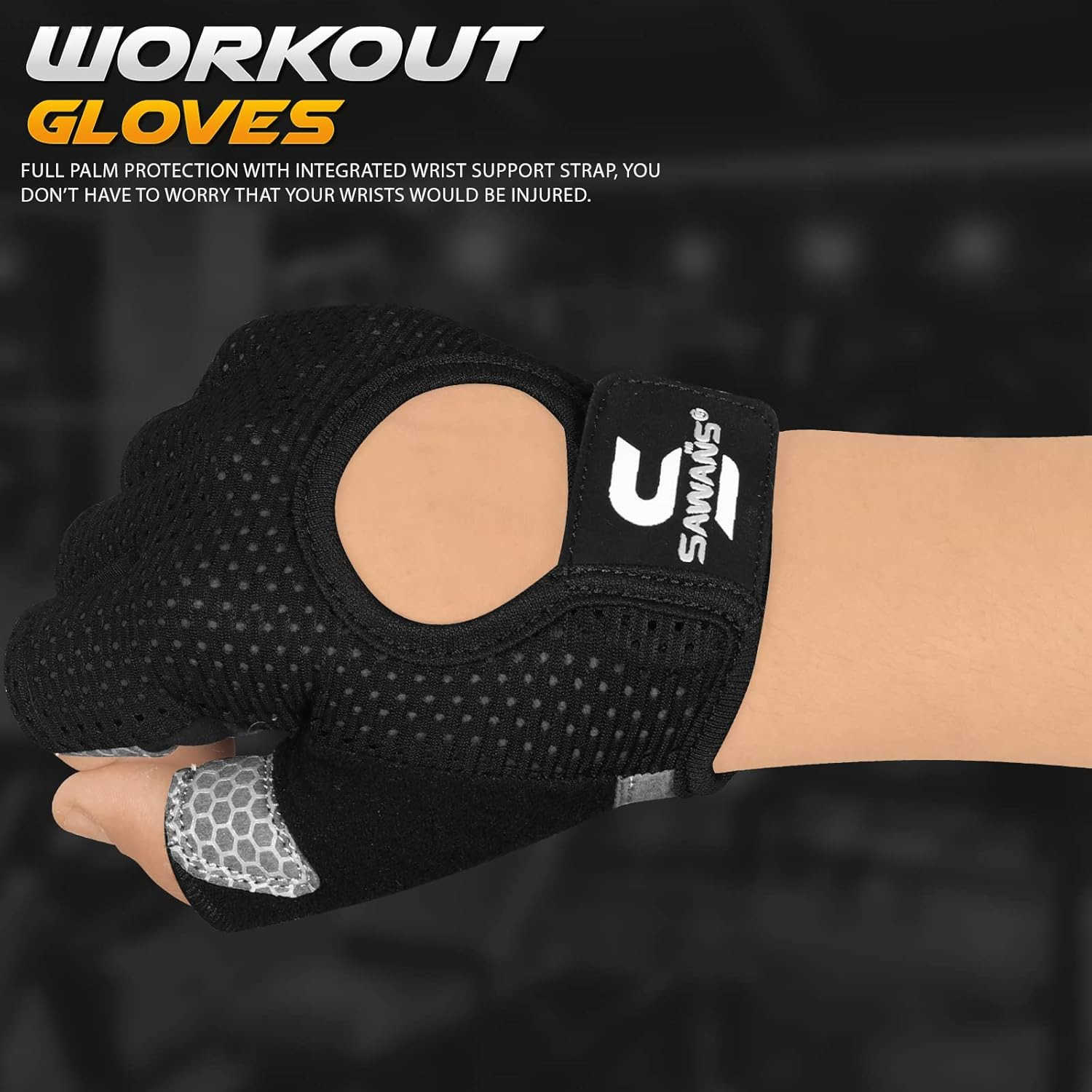 Workout Gloves for Men and Women Weight Lifting Gloves Gym Fitness Exercise Cycling Pull ups Microfiber Lightweight Breathable NonSlip Silicone Padded