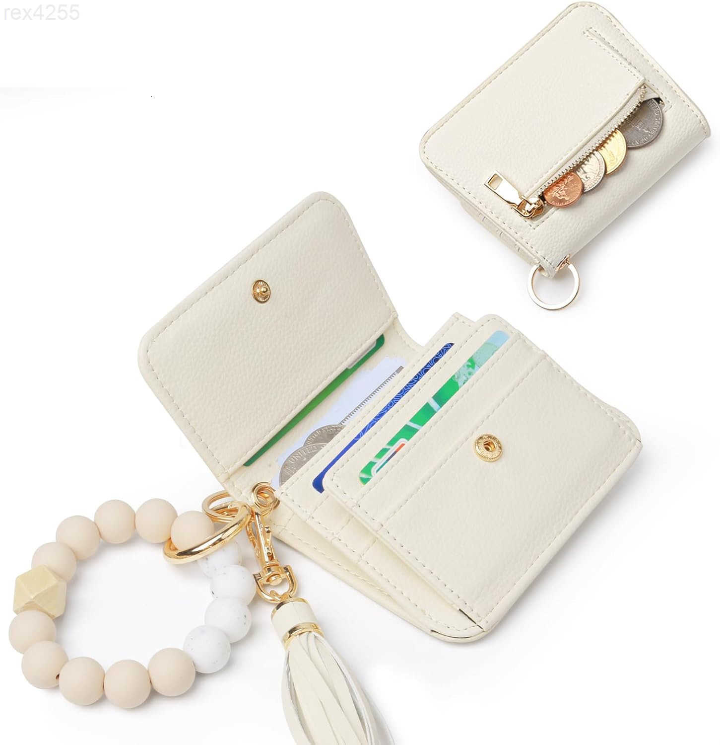 Wallet RFID Wristlet Wallets for WomenSmall Wallets Woman Key Chain Wallet with Coin Pocket and Id WindowW250911