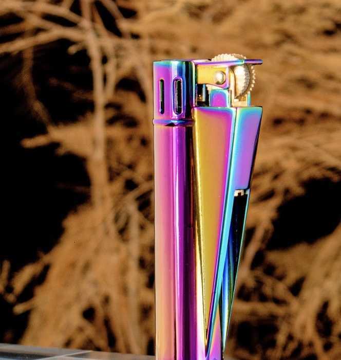 Clipper cigarette Windproof Straight Jet Blue Flame Outlet With Dust Cap Butane Torch Lighter Men GadgetT250224 H260131