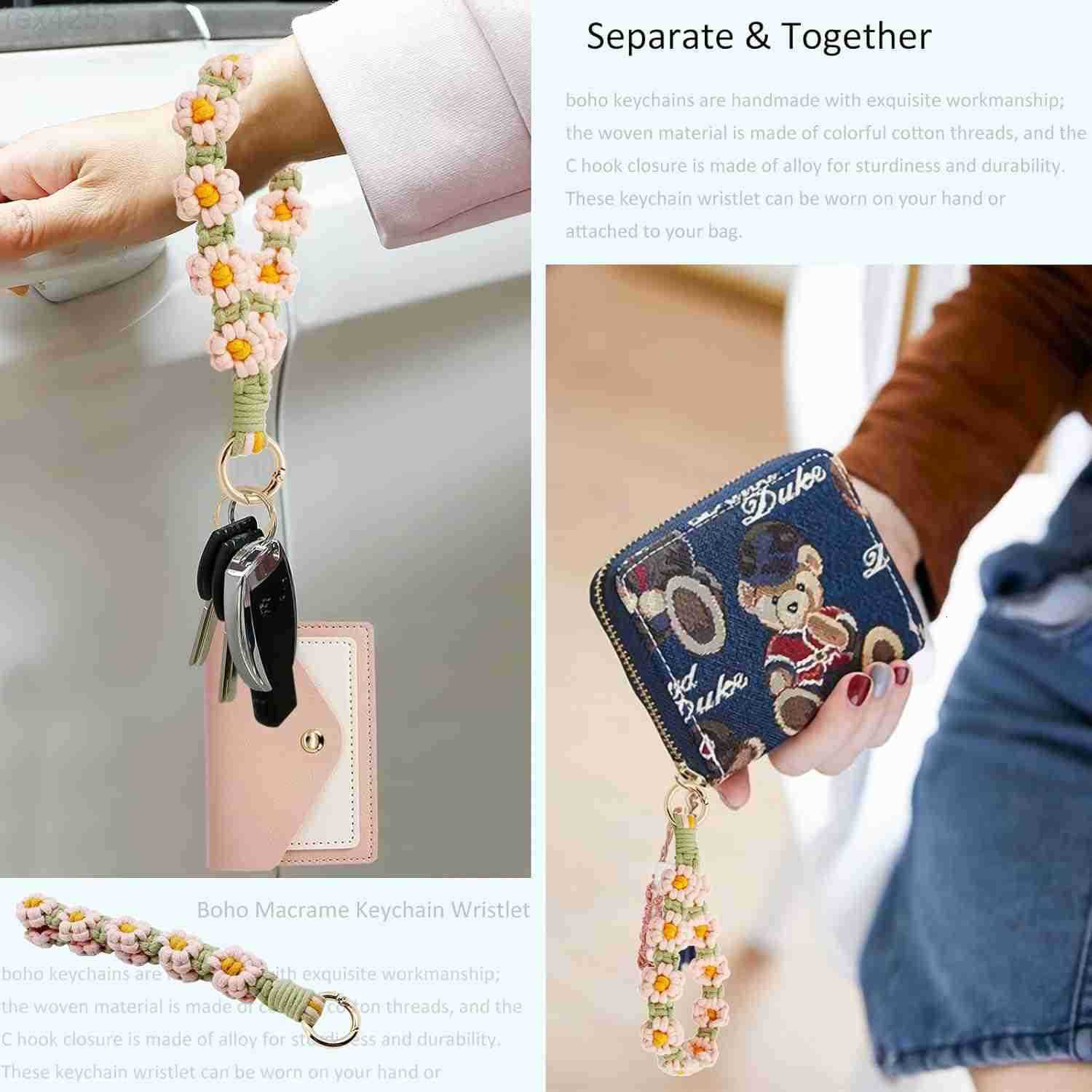 Wristlet Keychain Wallet Lipstick Holder Handmade Wristband BraceletW250911