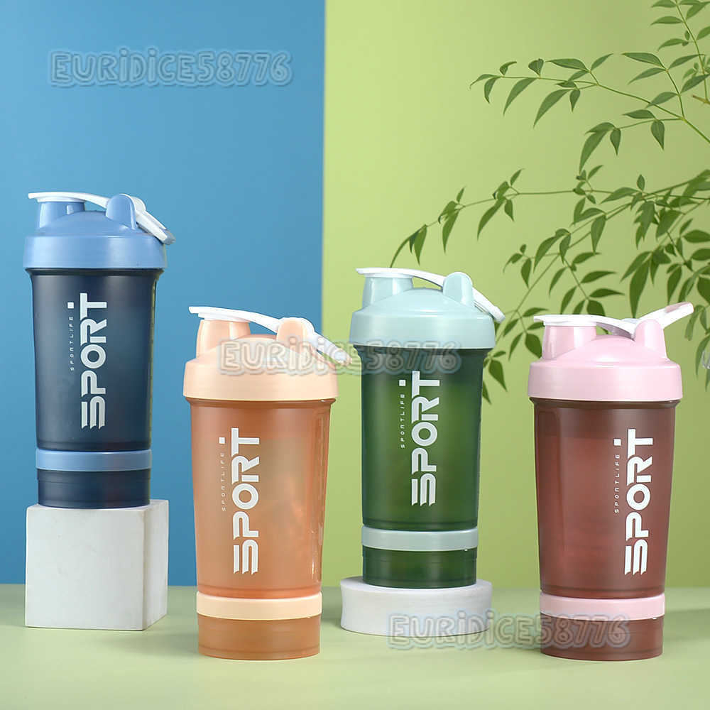 Sports Shaker Cup Portable Sports Sealed Waterproof Coffee Cup Multifunctional Large Capacity Plastic Water Cup H250911