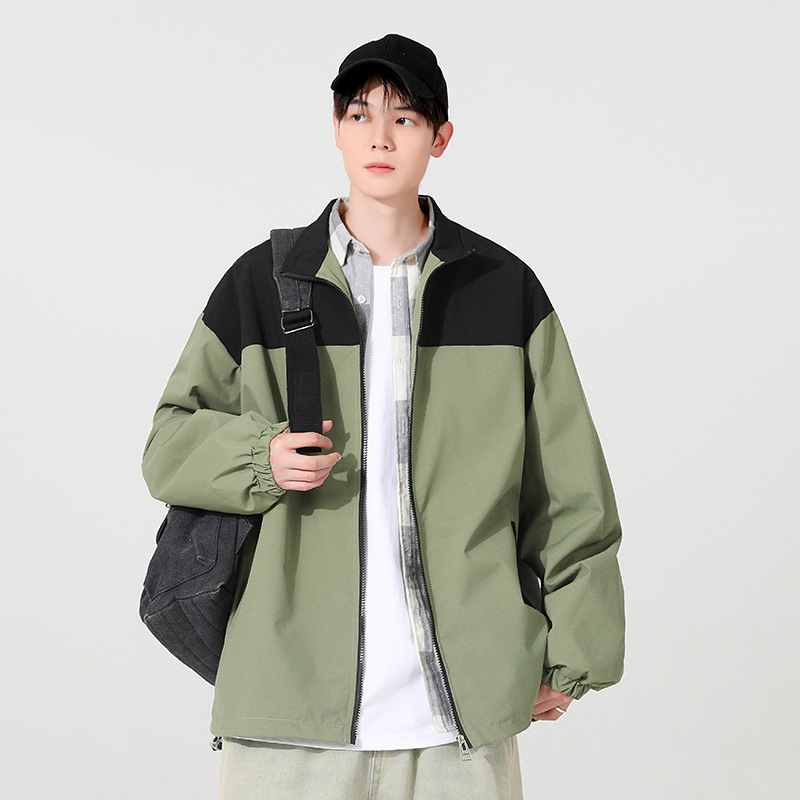 L46840 Spring and autumn heavyweight jacket sweatshirt double zipper hooded cardigan men's sweatshirt