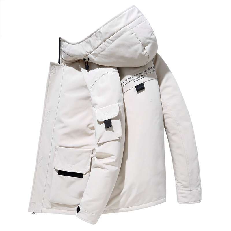 Men's Workwear Down Jacket New Winter Korean Style Handsome Short Thickened Warm Coat Trendy Brand