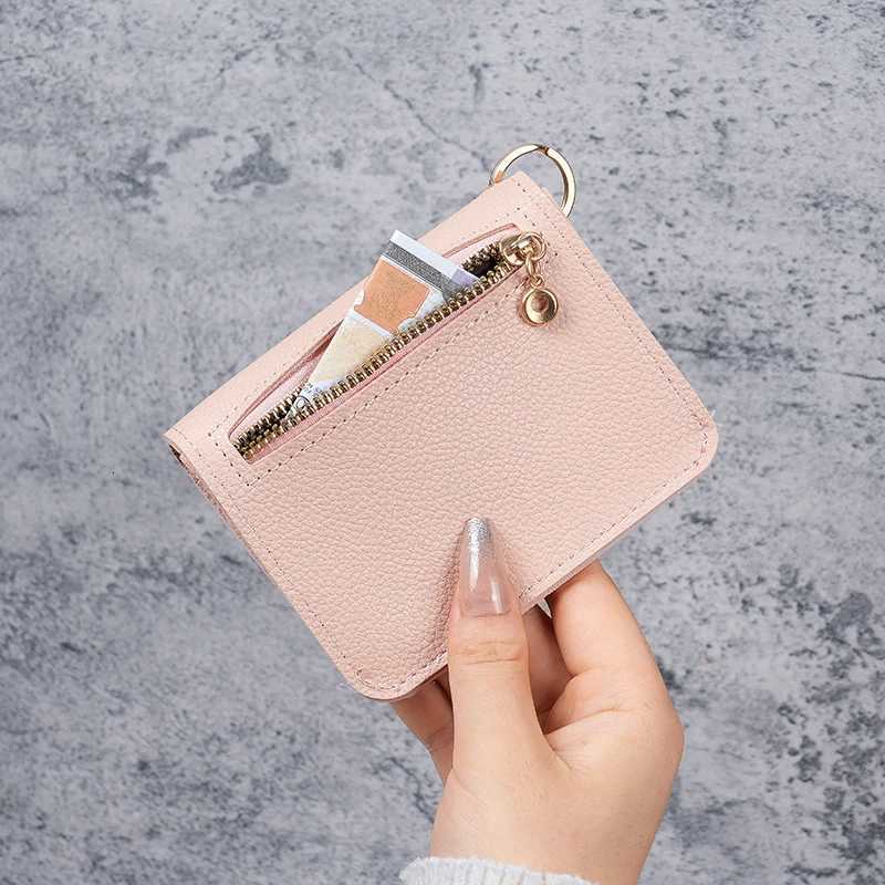 Vintage Solid Color Short Wallet Portable Bifold Coin Purse Womens Credit Card Holder W250911