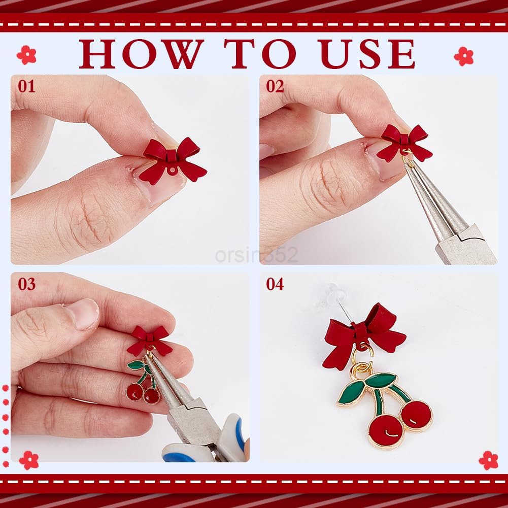 42Pcs Bow Stud Earrings 925 Sterling Silver Alloy Earring Post with Loop 84Pcs Backs Black Bowknot Stud Ear Findings for Women DIY Dangle Crafting Jew