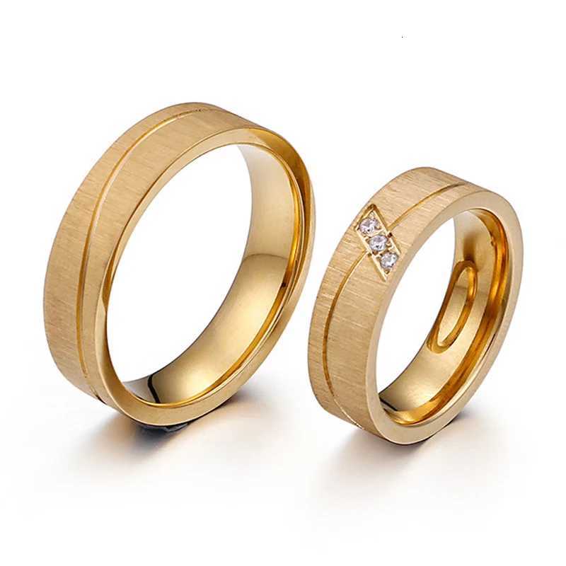 316l Stainless Steel African Jewelry en Lovers Alliance Anniversary Marriage Wedding Rings Couple Sets for Men and Women W250911