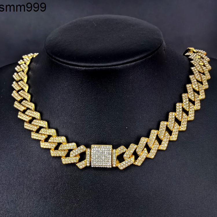 Big Cheap Gold Hypoallergenic Moissanite Iced Out Loose Baguette Cuban Link Chain 15mm Necklace Jewelry for Men