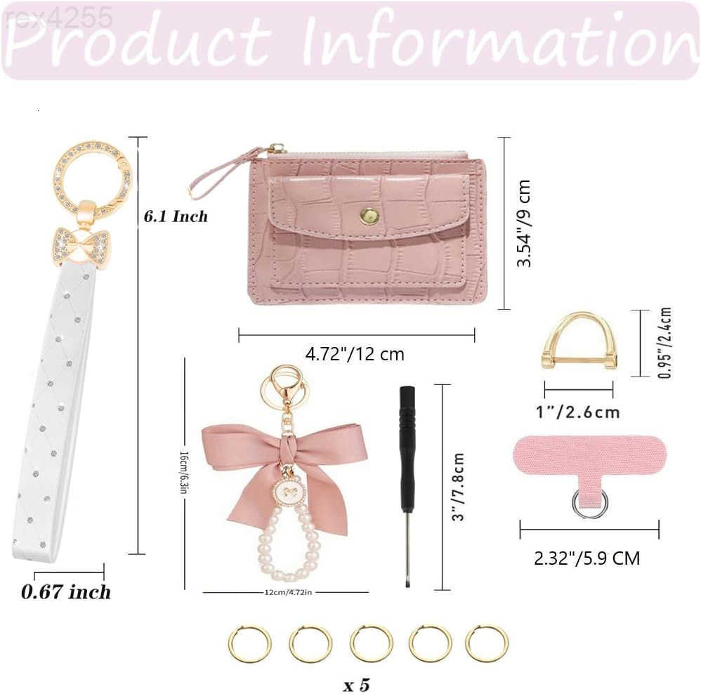 Keychain Wristlet for Women Wristlet Keychains Bracelet Lanyard for Keys With BowFlowerHeart KeychainW250911