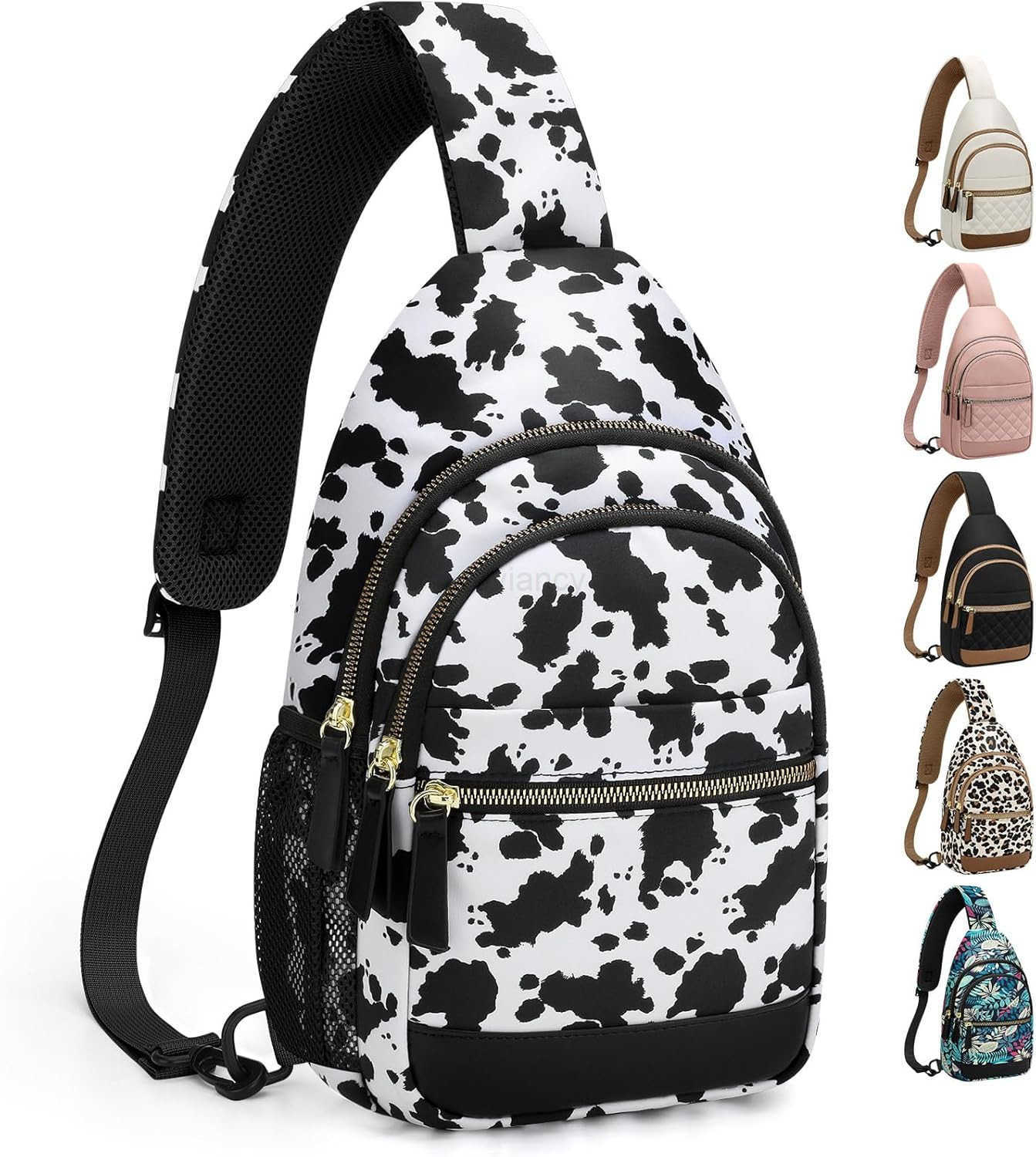 Sling Bag for Women Men Waterproof Crossbody Bags for Women Trendy Casual Fanny Pack with Convertible Shoulder Strap Chest Bag for Travel HikingBlack 