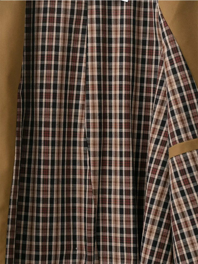 Women Midlength Trench Coat Solid SingleBreasted Stand Collar Classic Windbreaker Female Casual Chic Outerwear 250911