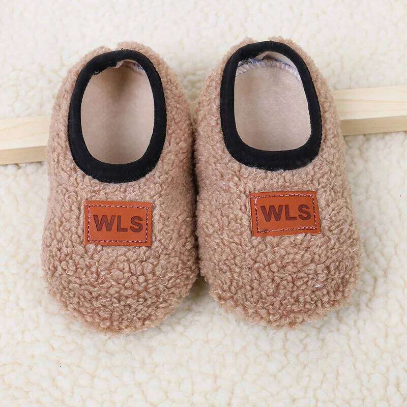 Autumn Winter Baby Slippers Toddler Plush Floor Sock Boy Girl Children Soft Anti-slip Walking Indoor Home Kids Shoes