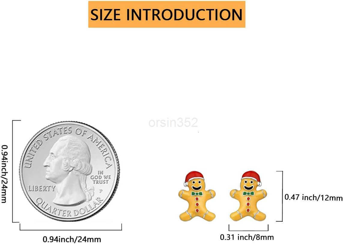 Christmas Reindeer Snowman Santa Christmas Tree Earrings for Women Sterling Silver Hypoallergenic Winter Party Christmas Stud Earrings Christmas Jewel