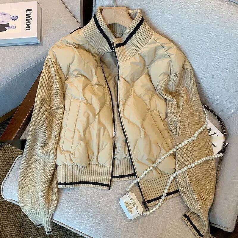 Autumn Winter Knitwear Join Together Jacket Women New Fashion Loose Casual Cotton Coat Vintage Outerwear Female