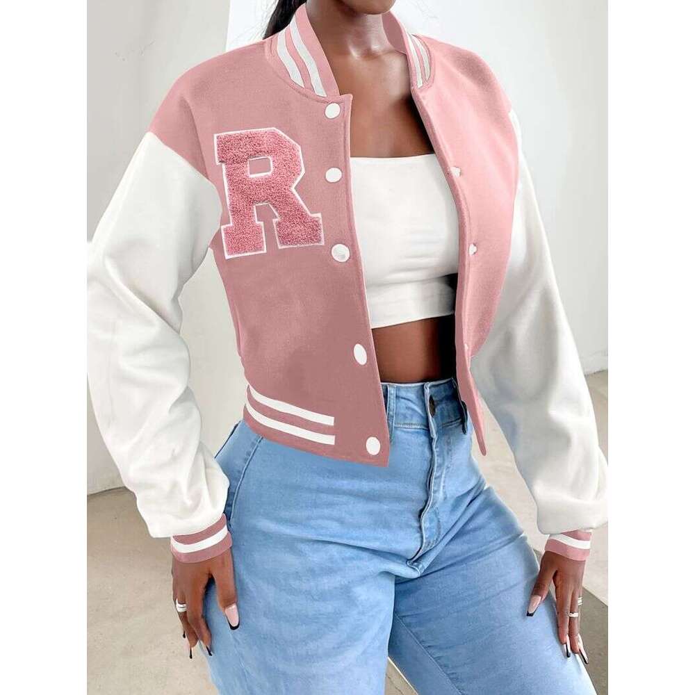 Women's Clothing New Casual Fashion All Match Baseball Jacket
