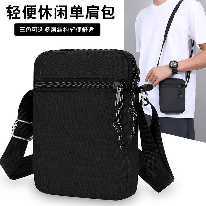 Simple Portable Designer Free Shipping Bag Phone Small Square Bag Outdoor Commuting Versatile Canvas Luxury Bag Men S New Style Outing Single Shoulder