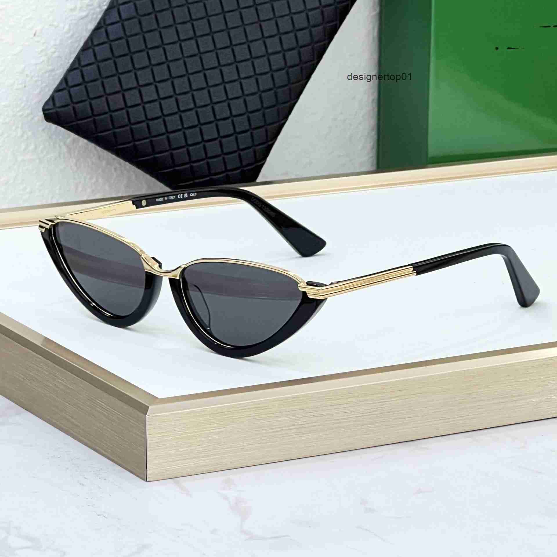 designer sunglasses luxury glasses for men women bv1346s small frame metal cat eye high end personality uv protection bottegavenetas bottega botega venetas bv