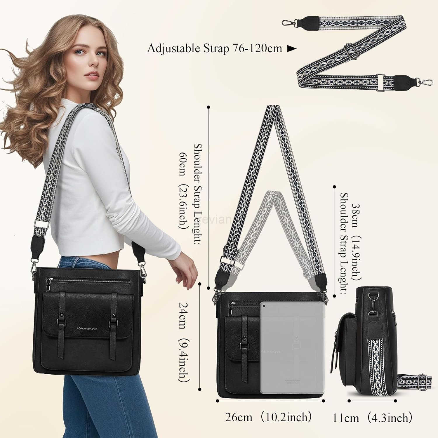 Crossbody Bag for Women Waterproof Leather Crossbody Purses Womens Handbags Shoulder Bag Crossbody Travel PurseW250911