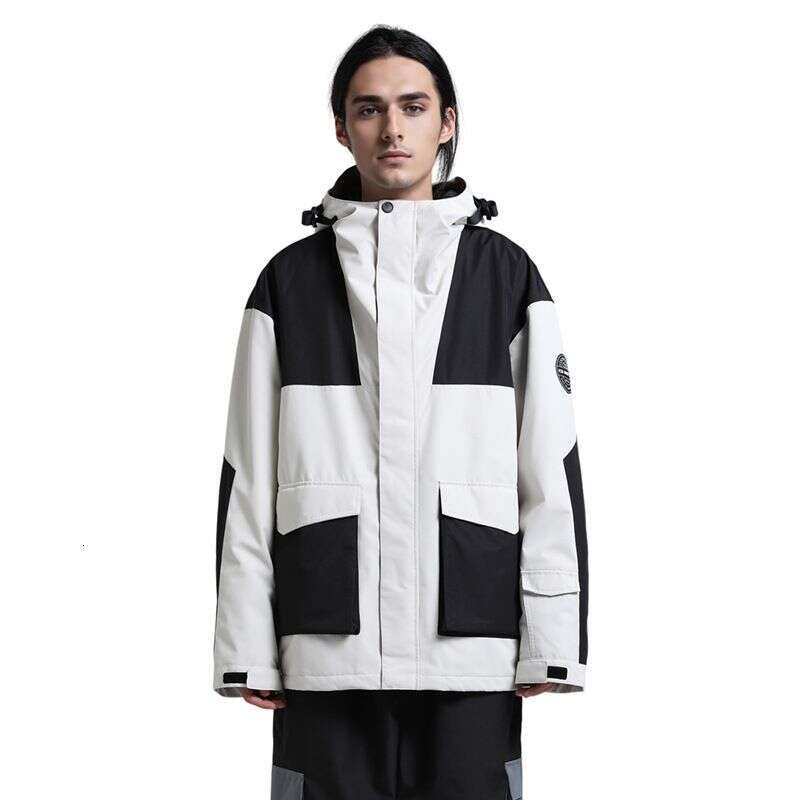 New Ski Men's Snowboard Windproof Waterproof Color Splicing Loose Outdoor Sports Professional Snow Suit