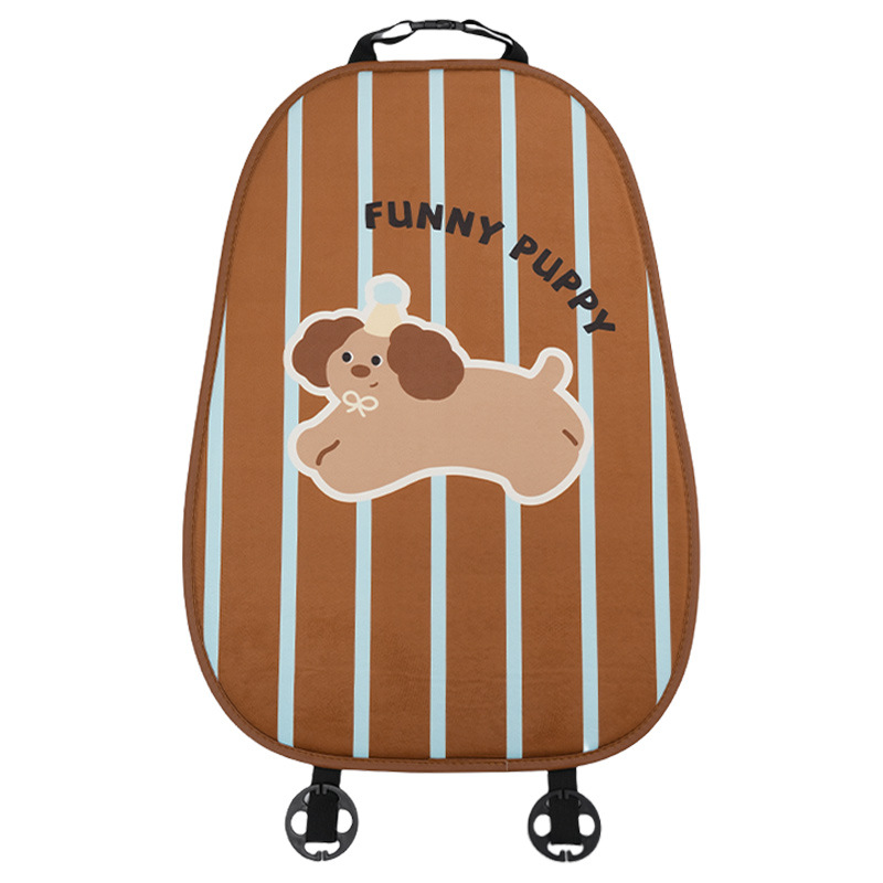 Fashion Cartoon Car Seat Cover Universal Personalized Striped Cute Puppy Print Seat Protector, Interior Decoration Fit Most Cars 250910