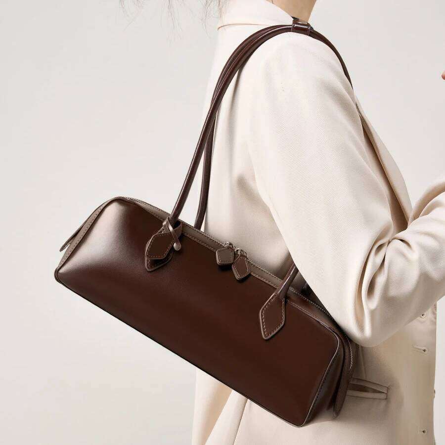 2025 Genuine Shoulder Handbag Korean Minimalist Top-Grain Leather Purse Fashion Oversized Underarm Hobo Bag For Women