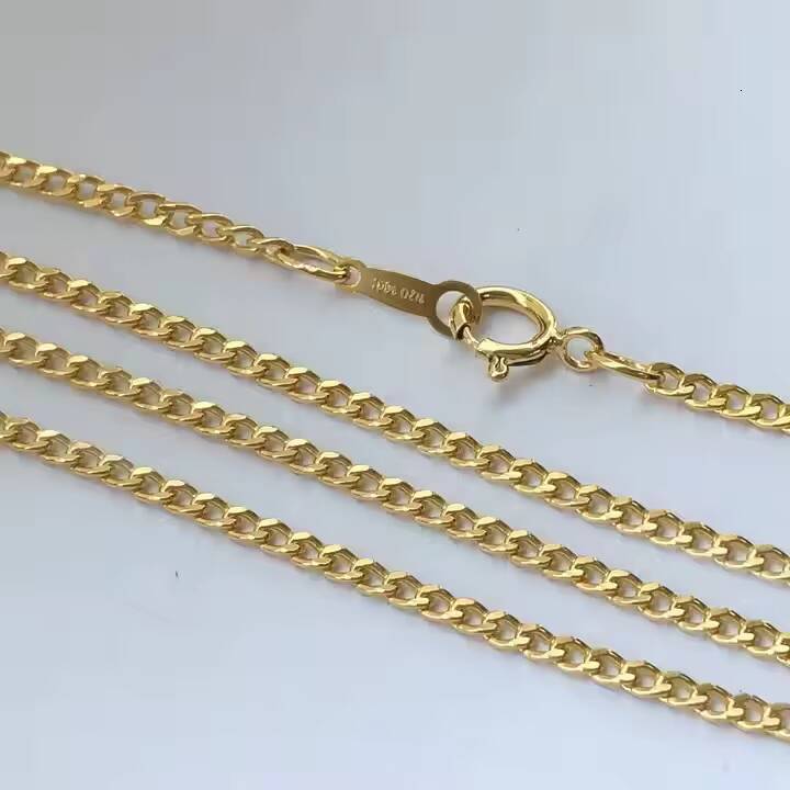 Wholesale Fine Real 14k Gold Filled 2mm Stamped Cuban Link Chain Necklace for Women Permanent Jewelry Gifts