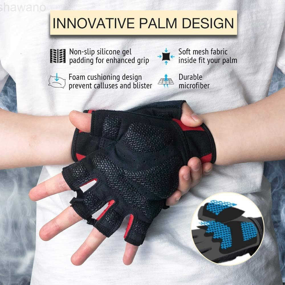 Workout Gloves for Men and Women Exercise Gloves for Weight Lifting Cycling Gym Training Breathable and Snug fitW250911