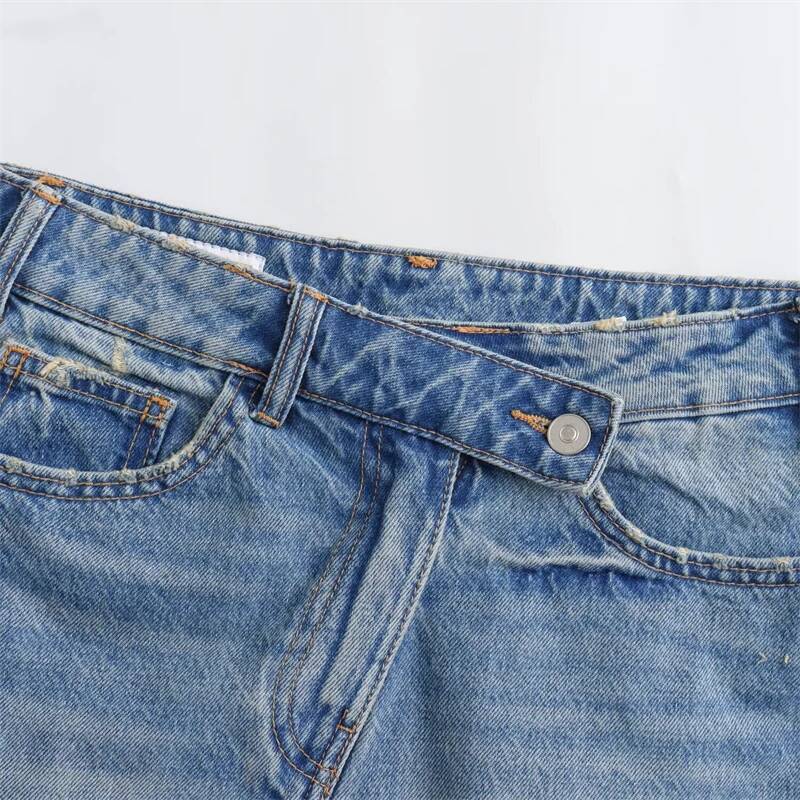 2024 New Spring and Summer Women's Mini Fashion Women Denim Skirts Casual Chic High Street Ladies Skirt dongdumaoyi