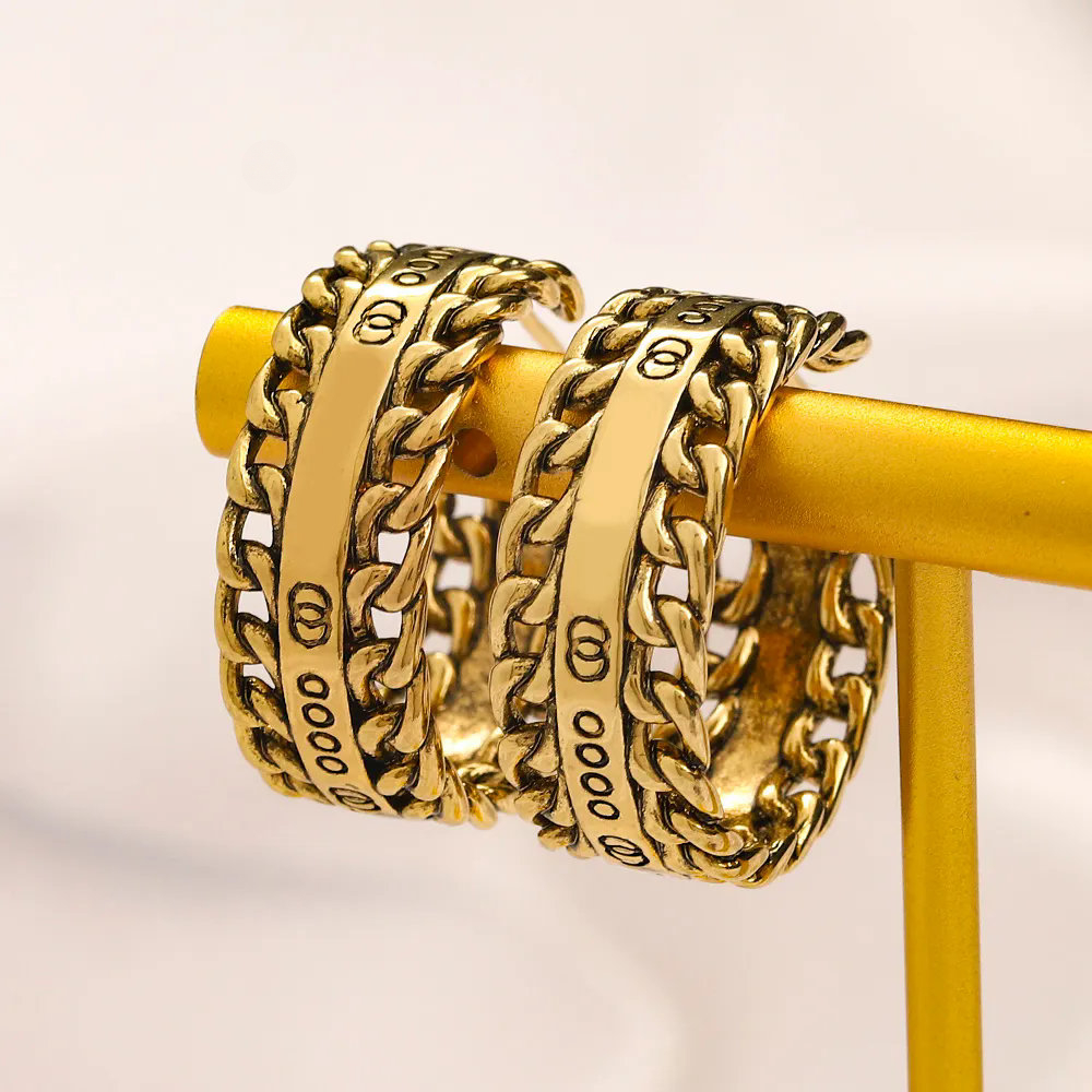 Designer Earrings Gold Earrings With Brand Charming Women Love Gift Hoop Earrings Jewelry Accessories