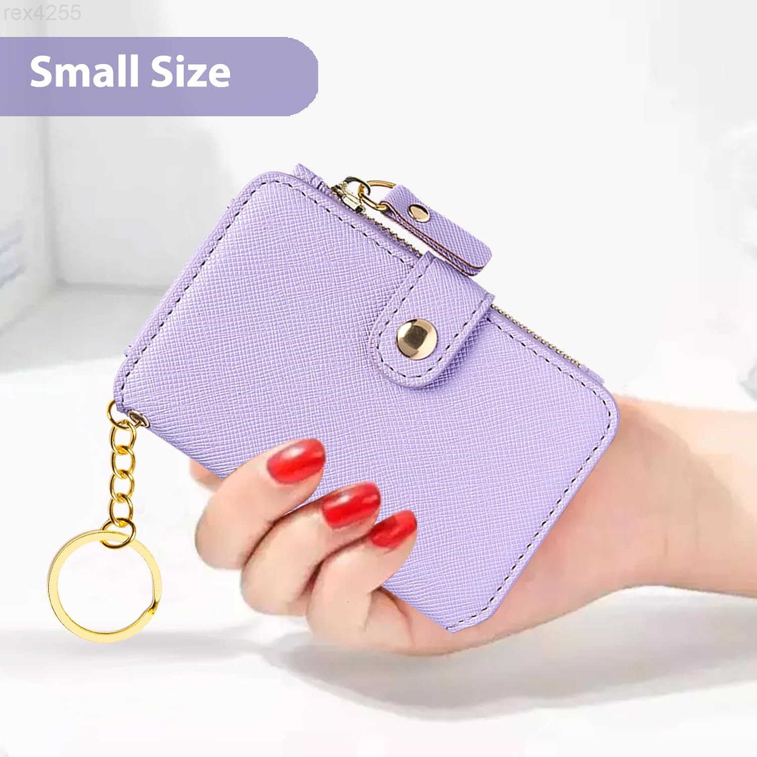 Wristlet Keychain Wallet Key ring Bracelet with Wrist Wallet for Women with Key Holder Gift Box LavenderW250911
