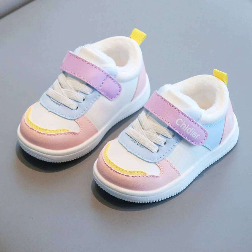 Boys Girls Spring and Autumn Non-slip Soft Bottom Color Splicing Baby Board Shoes