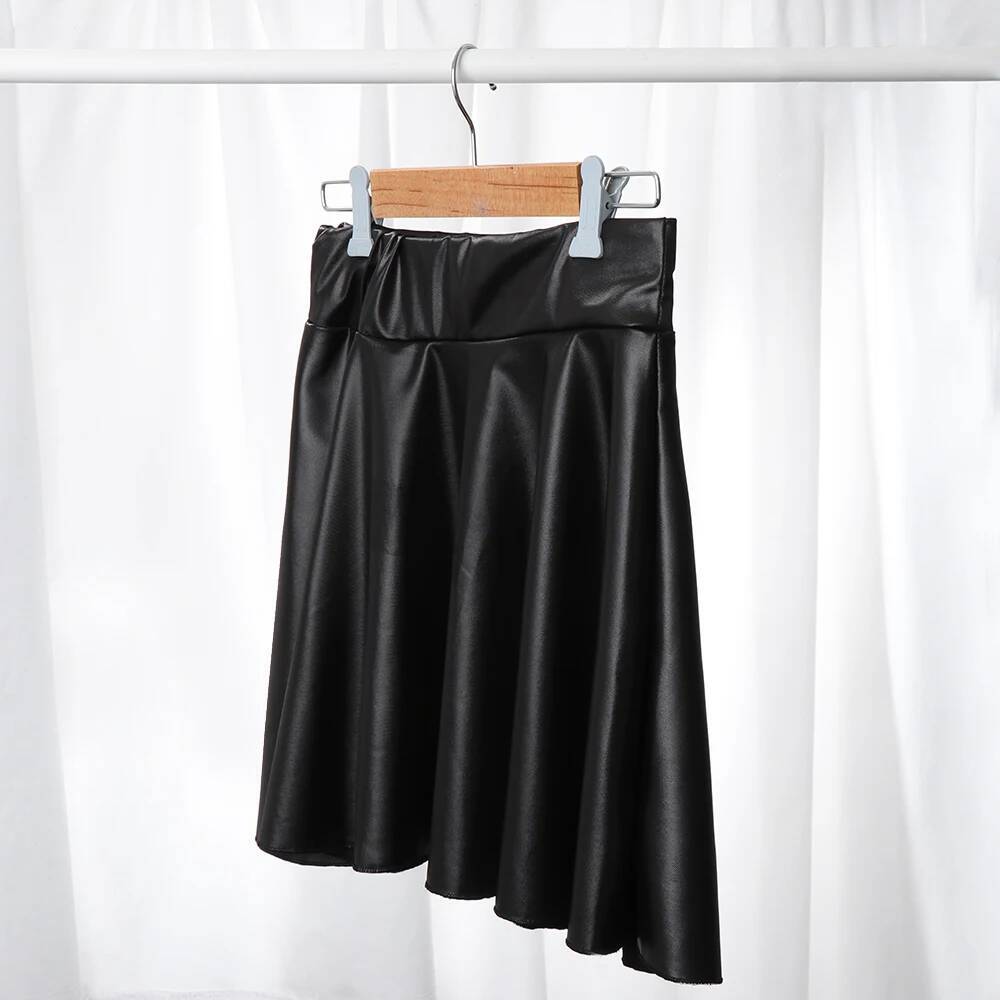 Women Faux Leather Skirts Elastic Mini High Waist Short Skirt Multipurpose For Skater Work Nightclub dongdumaoyi