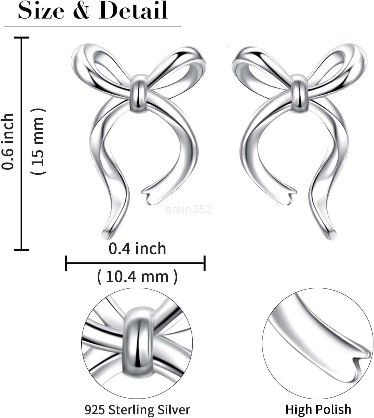 S925 Sterling Silver Flower StatementRibbornDainty Teardrop Stud Earrings for Women Christmas Jewelry GiftsW250911