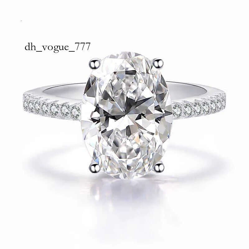 Extra large dia ring Classic 100% Sterling Sier 9 CT Oval Created Moissanite Gemstone Wedding Engagement Ring Fine Jewelry Gift