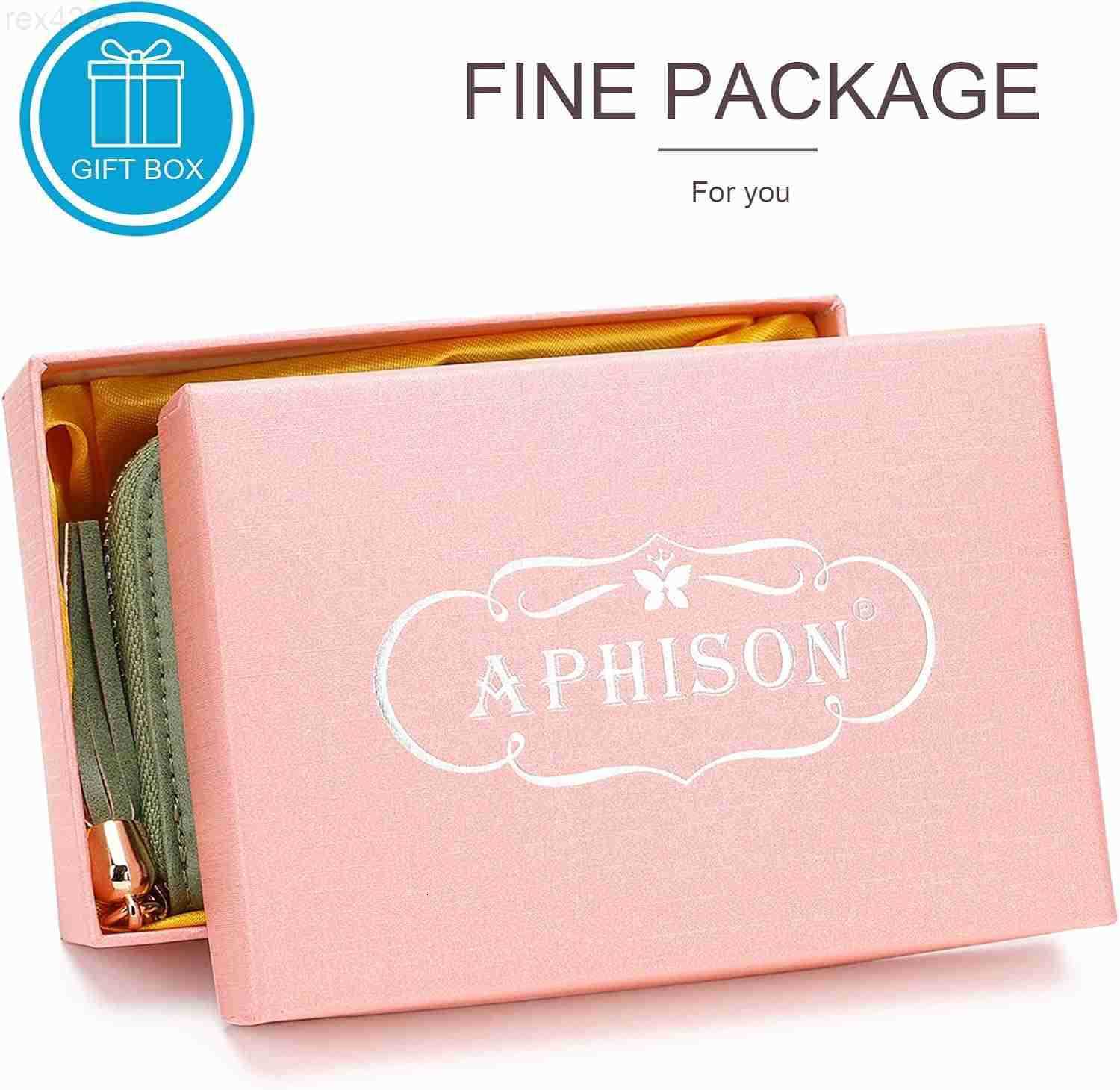 RFID Credit Card Holder Zipper Card Case Keychain Small Wallet for Women 1927 GREENW250911