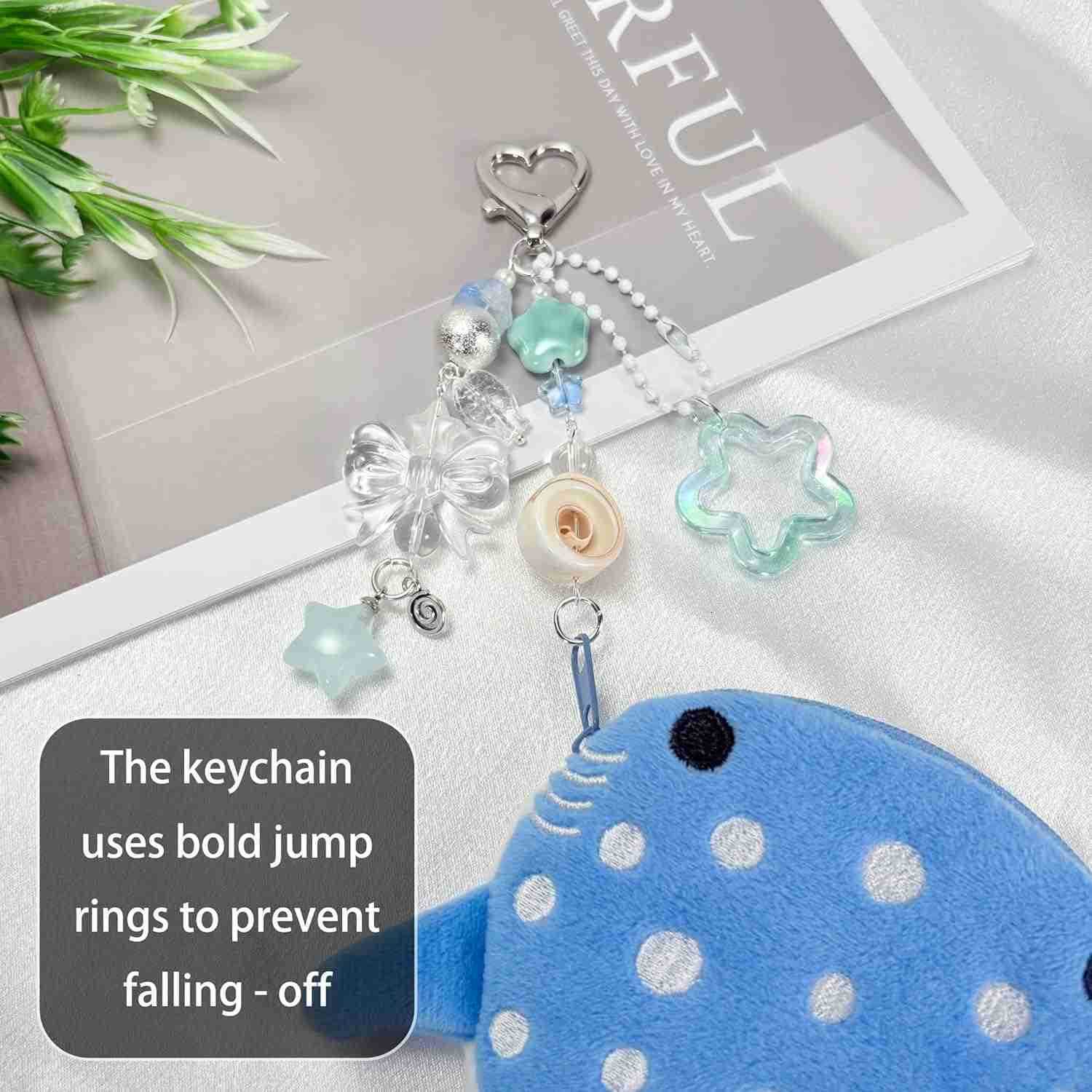 Shark Coin Purse KeychainCute Plush Change Purse with Zipper KeychainKawaii Handmade Coin Pouches for WomenW250910