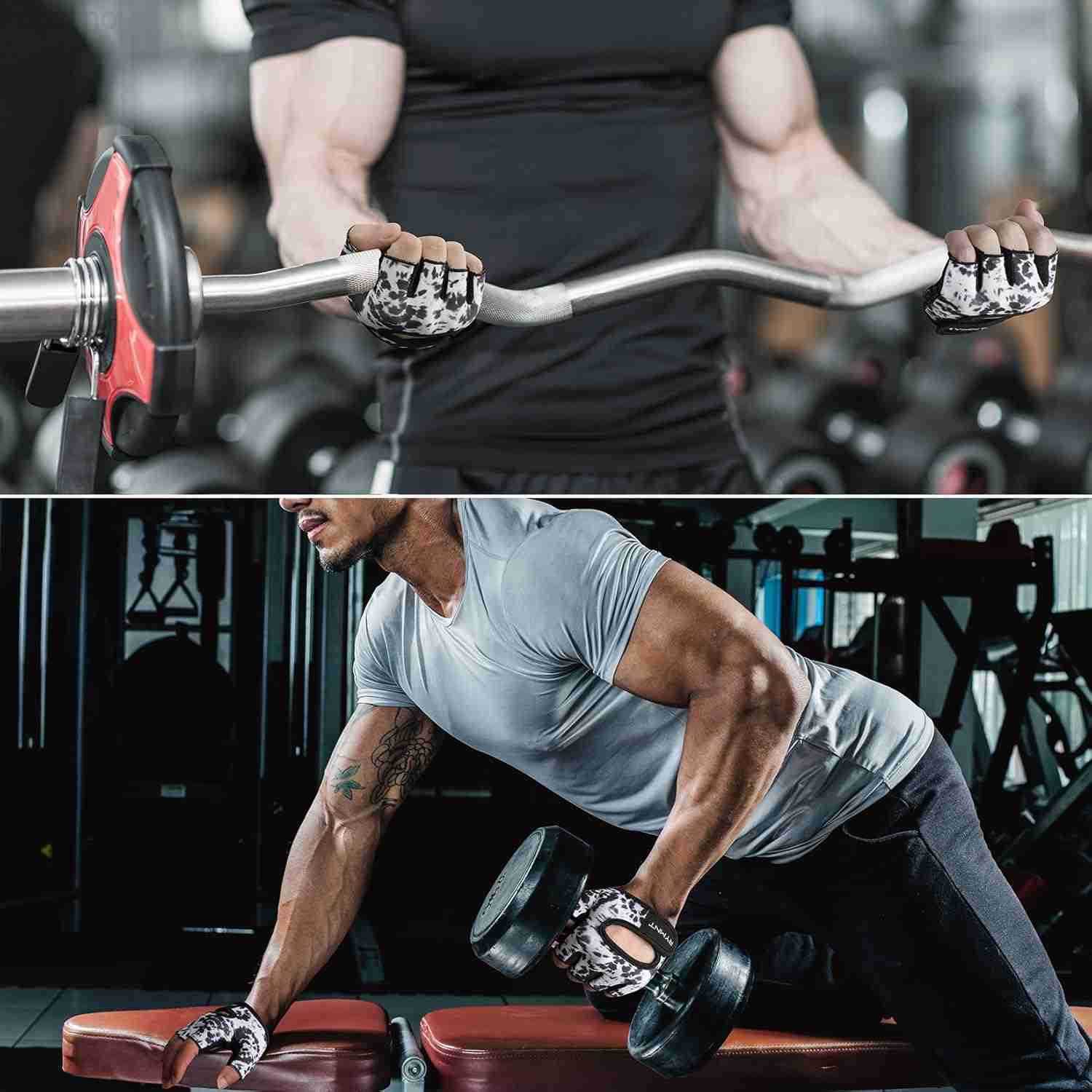 Minimal Weight Lifting GlovesShort Micro Workout Gloves Grip Pads with Full Palm Protection Extra Grip for Men Women WeightliftingGymExercise Training