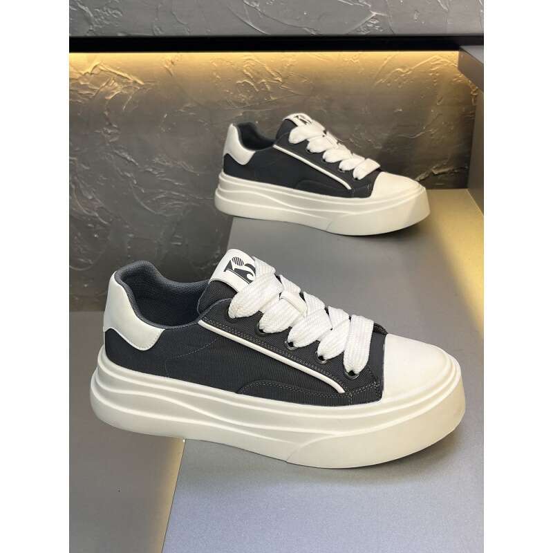 Men's Summer New Fashion Soft Sole Casual Sneakers Trendy Versatile Breathable Fabric Lace-up Sports Shoes