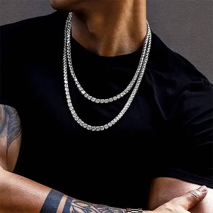 Wholesale Price 925 Sterling Silver Iced Out Tennis Chain 2mm65mm VVS Moissanites Diamond Bracelet Bangle Hip Hop Style