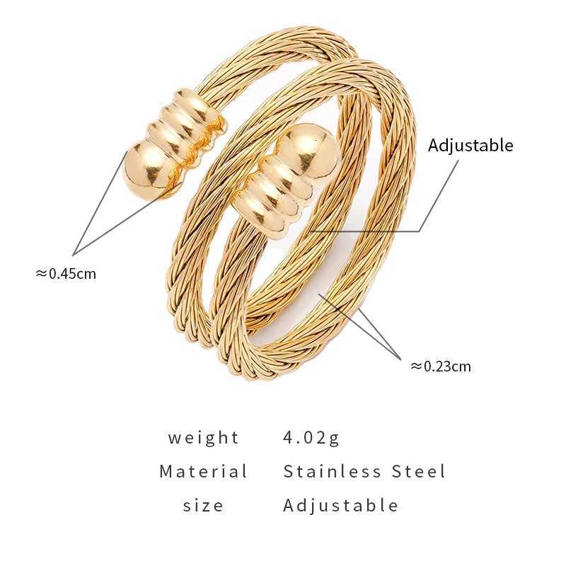 PAXA New Unique Design Vintage Adjustable Distorted Rings for Women Men Fashion Elegant Couple Wedding Party 2023 Jewelry Gifts W250911