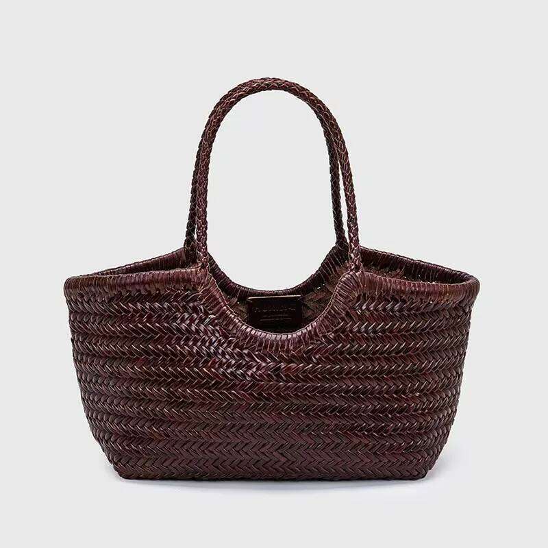 Designer Bag New Leather Women's Niche Design Hand-Woven High-Grade Simple Large-Capacity Single Shoulder Mother Child Tote Bags