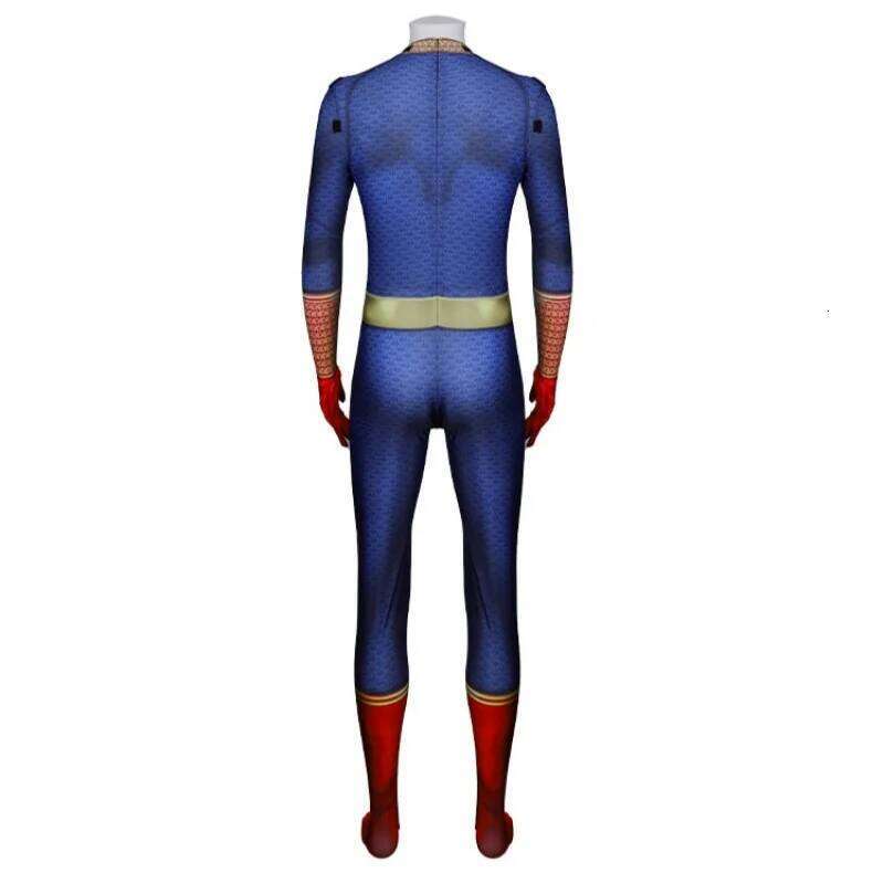 The Boys Cospaly Superhero The Homelander Cost ume Adult Halloween Costume s Antony Starr Jumpsuit with Cloak Shoes Bodysuit