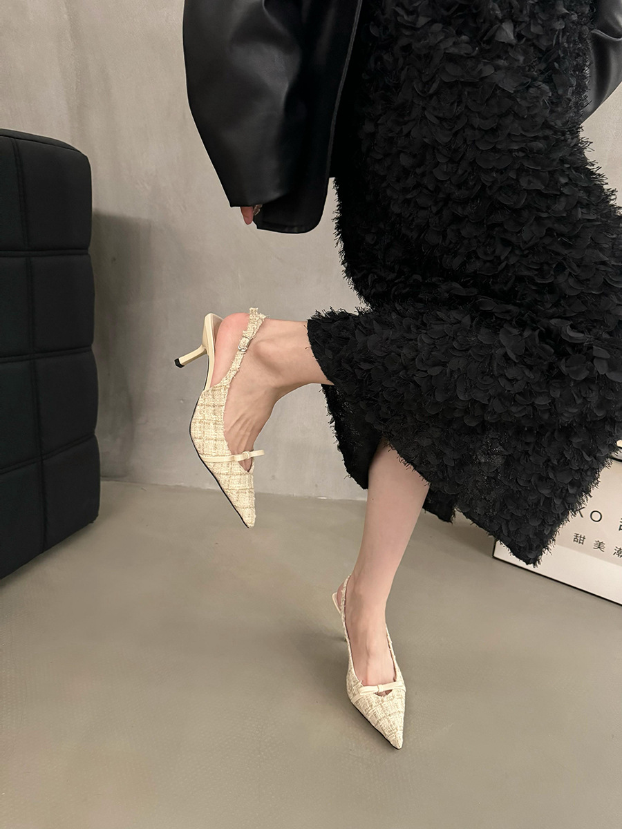 Free shipping Designer Dress Shoes Sharp pointed slim heel highheeled sandals for women height increasing wearing single shoes for women