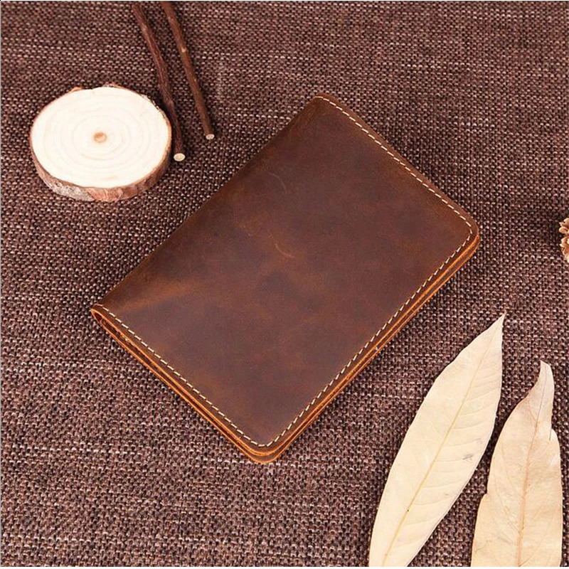 Unisex Genuine Leather Passport wallet Women Vintage Cow Leather Passport cover Wallet Men Credit Card Holder Travel Wallet250906